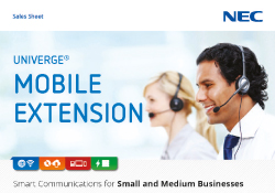 NEC mobile extension brochure