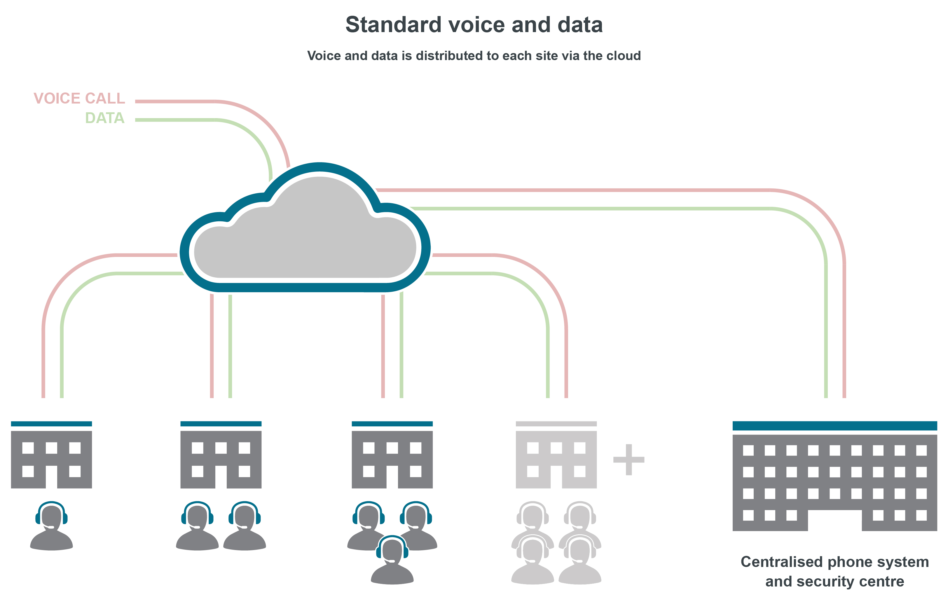 Standard voice and data telephone systems